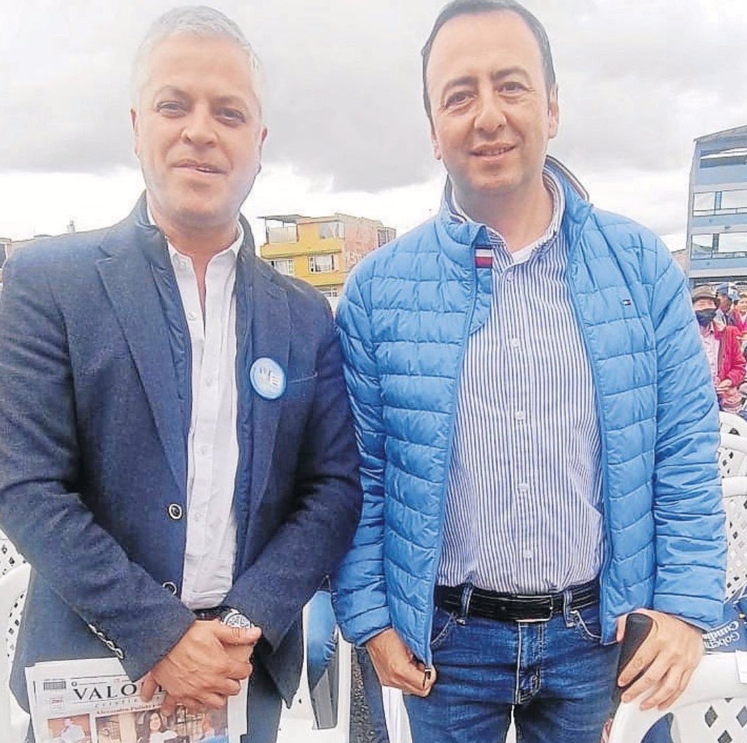 Exalcalde Gian Carlo Gerometta y Óscar Uribe.