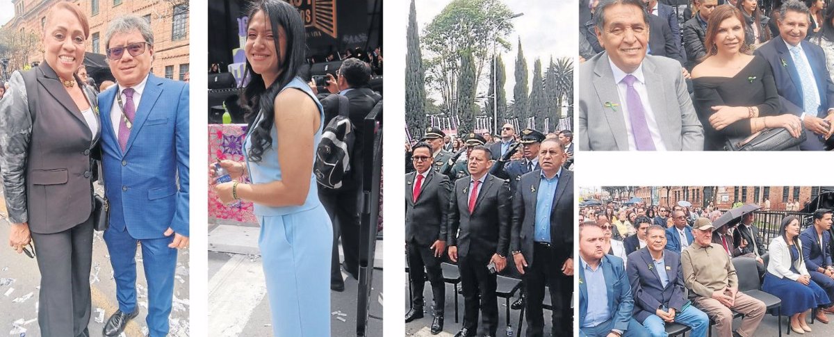 La representante, Marelen Castillo y el secretario de Educación, Wilson Sánchez. / La elegante secretaria de Gobierno Juliana Oliveros. / Los alcaldes, Luis Carlos Casas, de Facatativá; Hernán González, de Bojacá y Eduard Hernán Correa, de Zipacón. / Concejales de Mosquera, Jonathan Castellanos, Yesid Fonseca, el exalcalde, Carlos Peralta, Camila Lancheros y Juan Diego González.