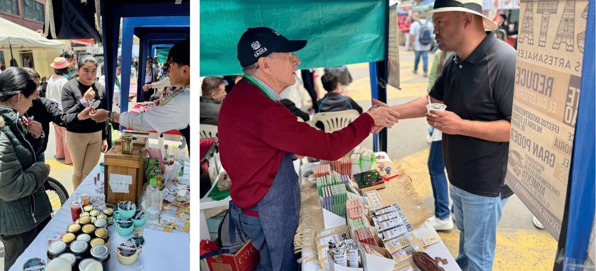 Los emprendimientos en distintos sectores económicos y la riqueza productiva de los cajiqueños fueron expuestos durante el festival, con una gran acogida entre compradores y visitantes. Foto: Ofi cina de prensa Alcaldía Cajicá.